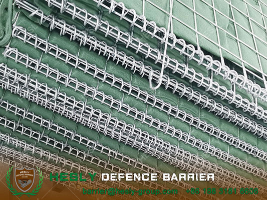 حاجز دفاعي قابل للاسترداد ببطانة جيوتكستيل بلون بيج | مصنع سواتر الجابيون في الصين المزود