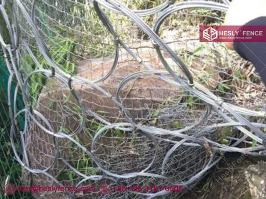 حلقة فولاذية عالية الجاذبية شبكة حاجز الحماية من سقوط الصخور المزود