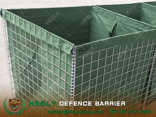 الصين الحاجز الدفاعي العسكري غابيون ارتفاع 2.21 متر سمك الحائط 1.52 متر زيتون أخضر المزود