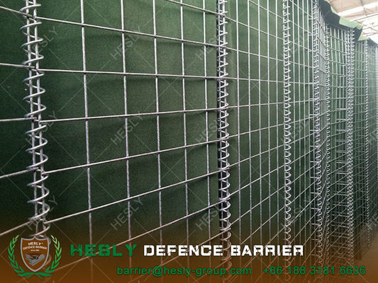 الصين الحاجز الدفاعي العسكري غابيون ارتفاع 2.21 متر سمك الحائط 1.52 متر زيتون أخضر المزود