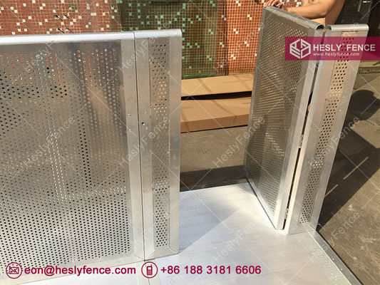 حاجز المسرح الألومنيوم الأسود. حاجز الحفلات الموسيقية المقوى بالبودر. حاجز المسرح موجو. المزود