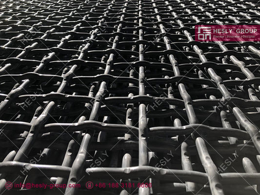 65 مليون شاشة جرافة تعدين مادة فولاذ الكربون شبكة سلكية مكسورة 6 ملم سلك 20 ملم المزود