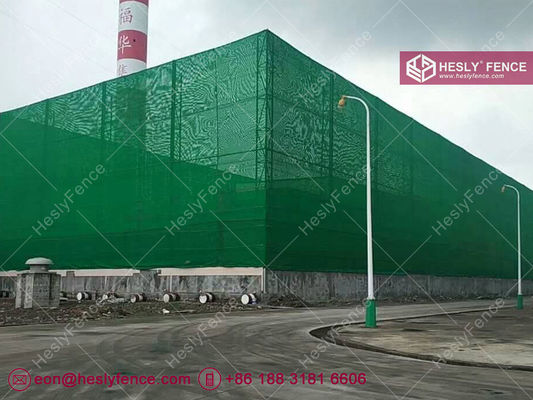 حواجز التحكم في الغبار من النسيج الخضراء HDPE شبكة مضادة للحريق المزود