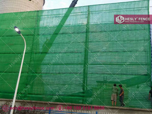 حواجز التحكم في الغبار من النسيج الخضراء HDPE شبكة مضادة للحريق المزود