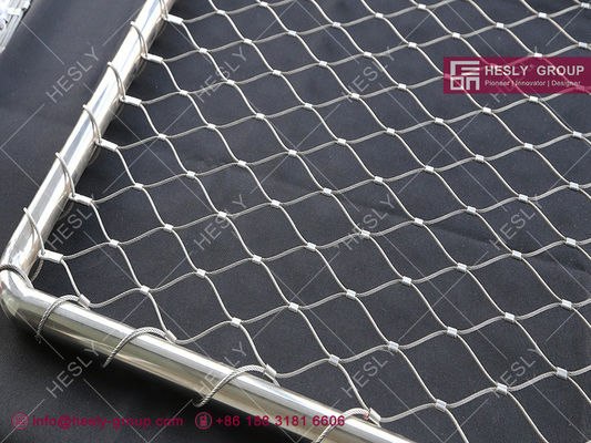 شبكة أمان محيط هيسلي هيلديك، شبكة حبل 316L من الدرجة البحرية حبل 2.4 ملم حبل 50 ملم حفرة 1.5 م المزود