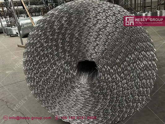 خطوط الأنابيب البحرية المقوية سلك الفولاذ المغلف، سلك الفولاذ المغلف 2.5mm، عرض 190.5mm، 140m/roll، HESLY CHINA المزود