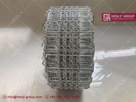 سلك فولاذي معدني 2.5 ملم، فتحة 1 "، عرض 190.5 ملم، 280m / رول، HESLY CHINA المزود