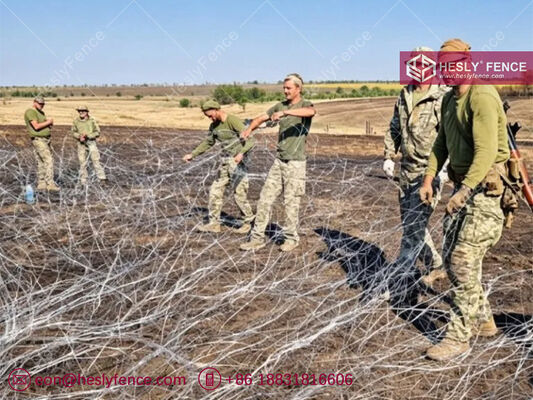 MZP عقبة غير واضحة، شبكة سلكية مضادة للدبابات، 10X10m، سلك 0.5 مم، مبيعات مصنع HESLY في الصين المزود