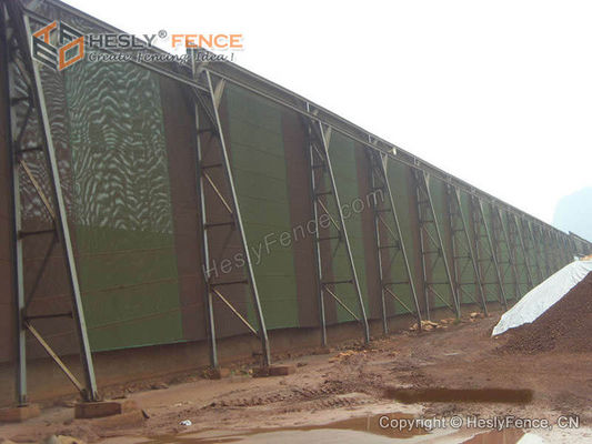 شبك واقي للرياح من البولي إيثيلين الأخضر للتحكم في غبار فحم الكوك البترولي | شبك التحكم في الغبار المزود