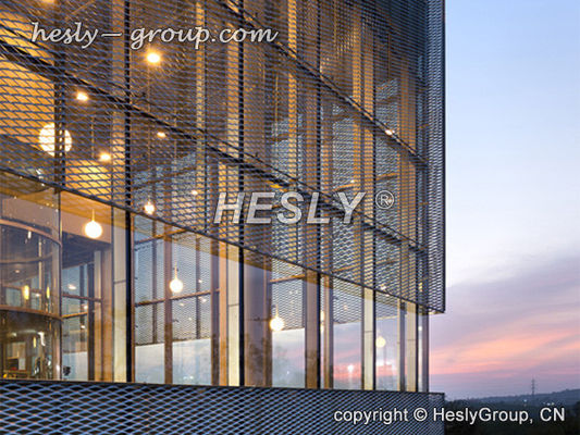 المعدن الموسع من الألومنيوم للجبهة الشبكة الزخرفية للهندسة الهوائية، رش الفلوروكربون، الصين المصنع المزود