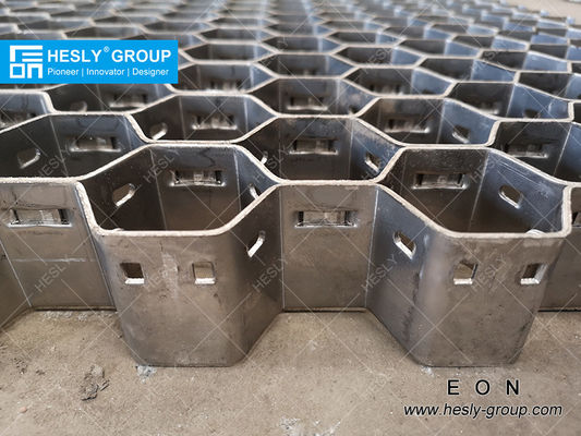 الصلب المقاوم للصدأ 310S شبكة معدنية هيكس، سمك 50mm، ثقب هيكس 48mm، 3'X10'، صانع الصين عالية الجودة المزود