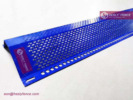 نسبة فتح 30% حاجز كسر الرياح طول 3m RAL5005 مسحوق الأزرق المزود