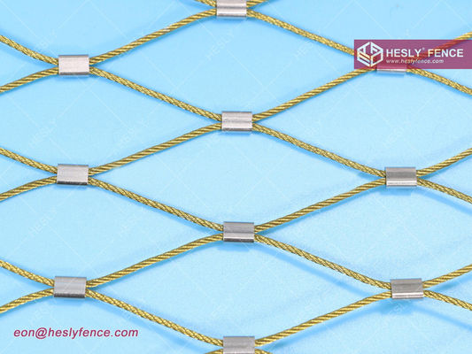 AISI316 ((L) شبكة الكابلات من الفولاذ المقاوم للصدأ، شبكة الكابلات المزدوجة، شبكة الحبل المصنوعة يدويا، الصين المصنع المزود