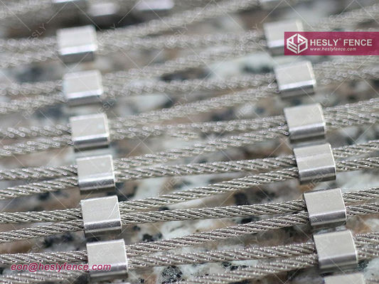 AISI316 ((L) شبكة الكابلات من الفولاذ المقاوم للصدأ، شبكة الكابلات المزدوجة، شبكة الحبل المصنوعة يدويا، الصين المصنع المزود