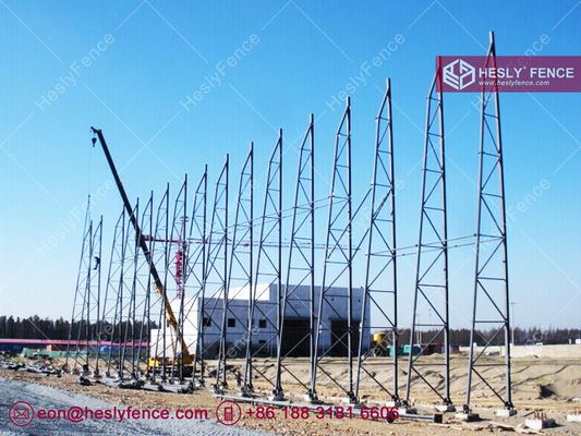 10 أمتار عالية نظام سياج كسر الرياح 1.0 ملم ثلاثي القمة 900 ملم X 3000 ملم اللون الأزرق Hesly سياج الصين المزود