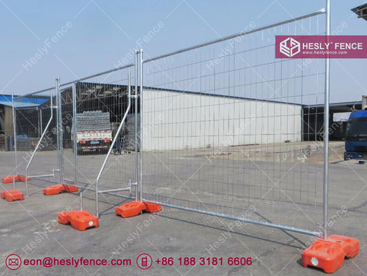 AS4687-2007 سياج شبكي مؤقت | ارتفاع 2.1 متر | إطار مجلفن بقطر خارجي 32 مم | شبكة مقاومة للتسلق | مصنع HeslyFence المزود