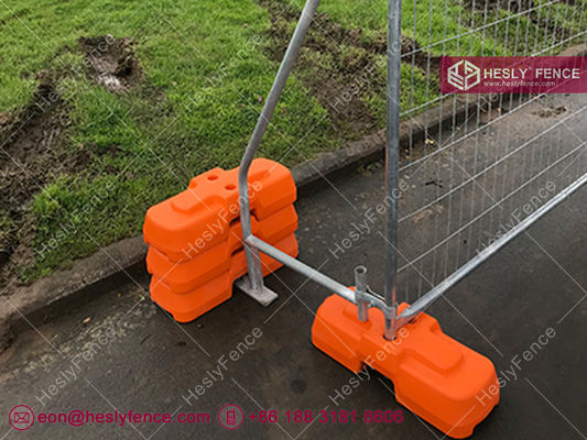 2.0m عالية الإنشاءات المؤقتة الألواح السياج مع النمط النفخ البرتقالي الكتلة البلاستيكية، 42micron متر غلف المزود