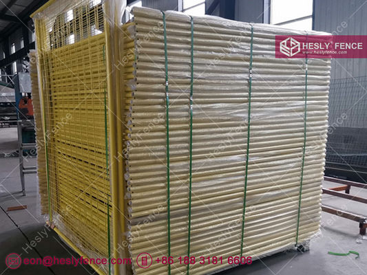 نظام السياج المؤقت بالألوان الصفراء. القياسية 2.1mX2.4m. AS4687-2007. المزود