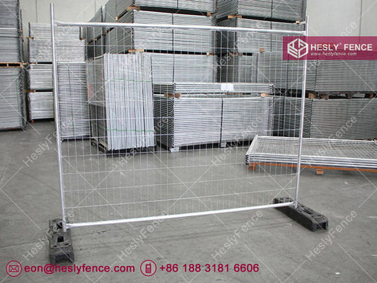 ألواح السياج المؤقتة مع أقدام المطاط H 2100mmXW2400mm AS4687-2007 معيار المزود