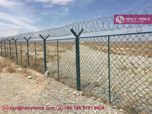 حواجز الشبكة المصفحة بالماس 150×300ملم ثقب 1.8م×6.0م المزود