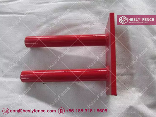 8 قدم سياج بناء مؤقت بإطار أنبوب مربع 1 بوصة ولون أحمر عالي الوضوح المزود