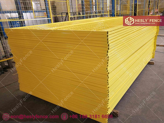 ألواح سياج بناء مؤقتة باللون الأصفر مقاس 6 أقدام × 8 أقدام HeslyFence المزود