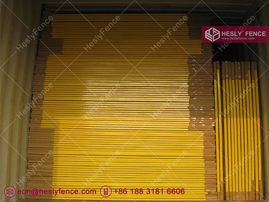 ألواح سياج بناء مؤقتة باللون الأصفر مقاس 6 أقدام × 8 أقدام HeslyFence المزود