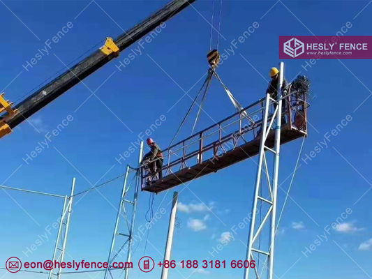 10 متر ارتفاع × 4.5 متر عرض حاجز رياح فولاذي (مصنع سياج رياح صيني) المزود