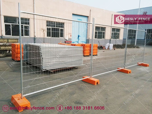نظام سياج مؤقت بارتفاع 2.0 متر | شبكة سلكية مضادة للتسلق | كتلة بلاستيكية مصبوبة بالحقن | Anping HeslyFence المزود