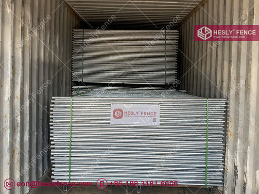 ارتفاع 2.0mX2.5mألواح سياج البناء المؤقتة مع بلوك بلاستيكي برتقالية، 42micron متر غلاف غلفاني المزود