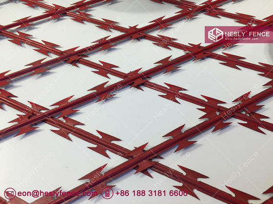 150×300ملم حفرة الرومبوس الحائط الحلاقة شبكة الحلاقة، ارتفاع 2.1m من قبل 6m شفرة حلاقة BTO-30، الصين حلاقة سلك الحلاقة مصنع المزود