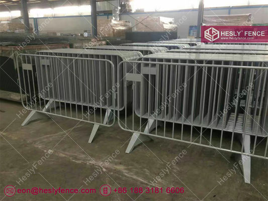 أقدام مخالب ثابتة حاجز مكافحة الحشود 1.1mX2.2m مسحوق مغلفة المزود