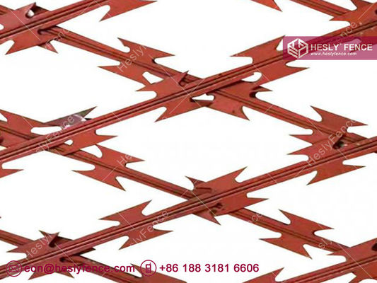 شبكة شفرات ملحومة بفتحة معينية، 2.1 × 6.0 متر، مطلية بالمسحوق، HeslyFence الصين المزود