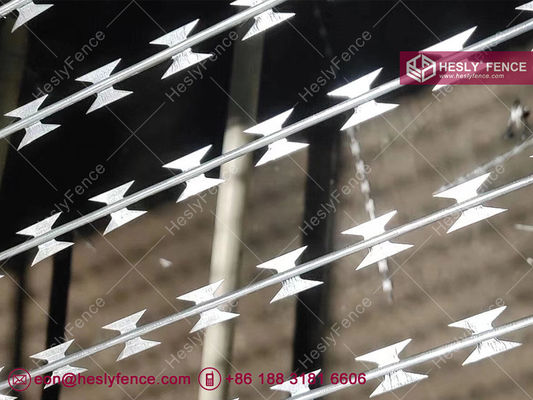 حواجز الشبكة الحلزونية لـ"ريبر ريزر" H2.5mX6.0m 75x150mm ثقب ماس CBT-65 CBT-60 - HeslyFence_CHINA المزود
