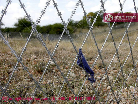 حواجز الشبكة الحلزونية لـ"ريبر ريزر" H2.5mX6.0m 75x150mm ثقب ماس CBT-65 CBT-60 - HeslyFence_CHINA المزود