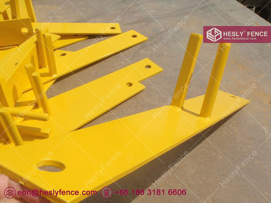 ألواح سياج مؤقت متحرك 6 قدم × 8 قدم | طلاء مسحوق أصفر | رؤية عالية | HeslyFence _ الصين المزود