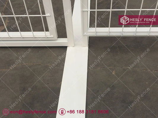 6'X9' نظام سياج مؤقت ♪ ♪ مسحوق ملصق باللون الأبيض ♪ ♪ إطار 1 " ♪ 50X150ملم شبكة الأسلاك ♪ المزود