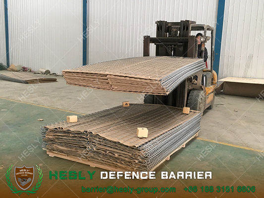 الحواجز العسكرية الرملية للحفرة، مركز الحراسة، الحواجز الدفاعية HESLY الملفوفة بنسيج الجيولوجيا المزود