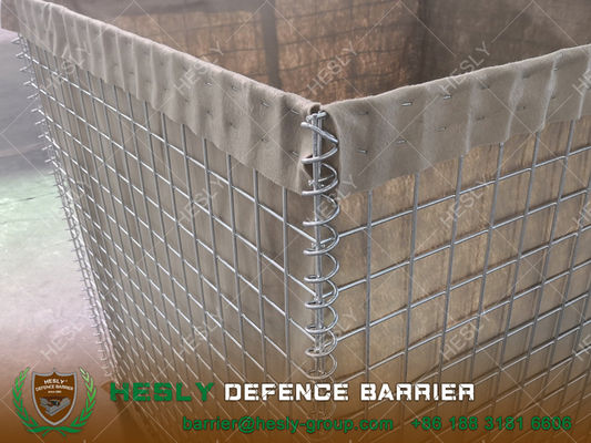 وحدات الحاجز العسكري من هيسلي | حاجز جابيون مبطن بقماش جيوتكستيل شديد التحمل المزود