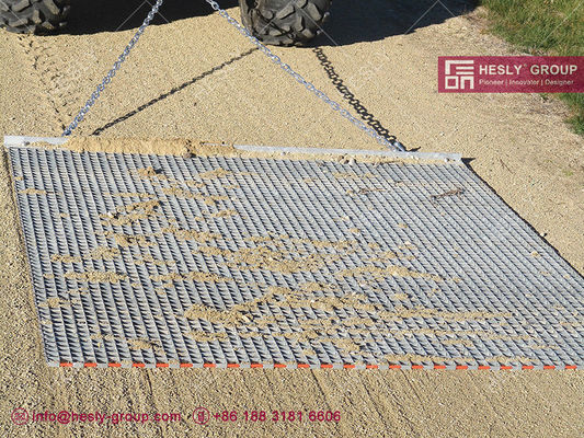 حصيرة سحب فولاذية مجلفنة 4'x4' للملاعب | مبيعات مصنع HESLY الصين المزود