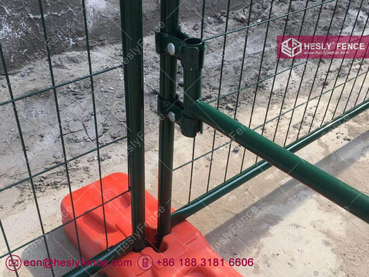 سياج بناء مؤقت مغطى بالغبار الأخضر الداكن 2.1×2.4m AS4687-2007 Hesly Fence - الصين المزود