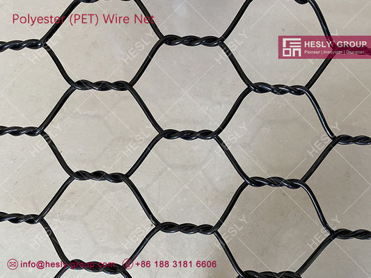 شبكة نسيج البوليستر HESLY ضخامة السلك 2.0 ملم ثقب هكساجونال 35×40 ملم مزرعة الأسماك - HESLY_CHINA المزود