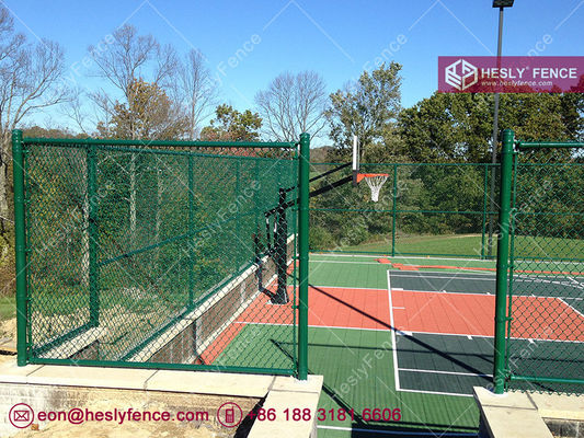 سياج الأسلاك المشبوكة بالسلسلة الفينيلية 50×50ملم حفرة ماسة حافة المفاصل المزود