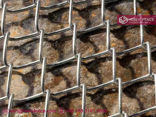 سلاسل هيسلي للسياج. فتحة الشبكة 55×55 ملم. سلك مغلف 4.5 ملم. المزود