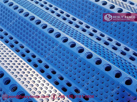 9 أمتار عالية الريح و سد مكافحة الغبار. الأزرق المموجة المنثورة ورقة معدنية. 900 ملم عرض. المزود