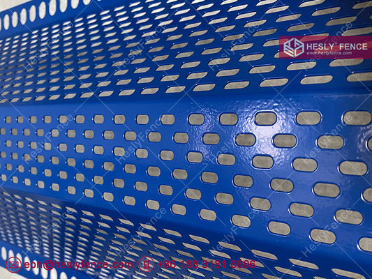 لوحات الريح الفردية ذات القمم العالية نسبة فتح 30% ثقوب فتحة زرقاء RAL5005 المزود