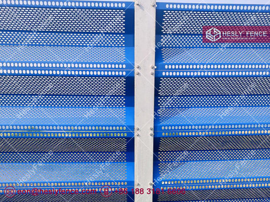 حاجز كسر الرياح ورقة مثقبة | نسبة الافتتاح 30% | مسحوق أزرق مطلي - هيسلي فينس المزود