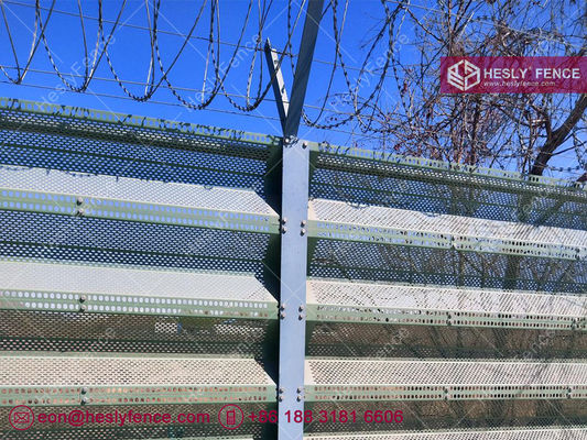 حاجز كسر الرياح ورقة مثقبة | نسبة الافتتاح 30% | مسحوق أزرق مطلي - هيسلي فينس المزود